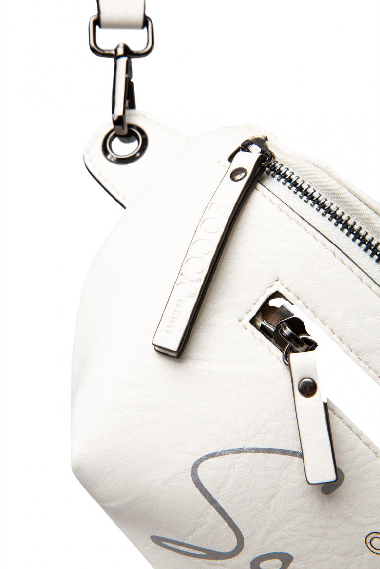 Bauchtasche mit Logo Print und Wechselgurt