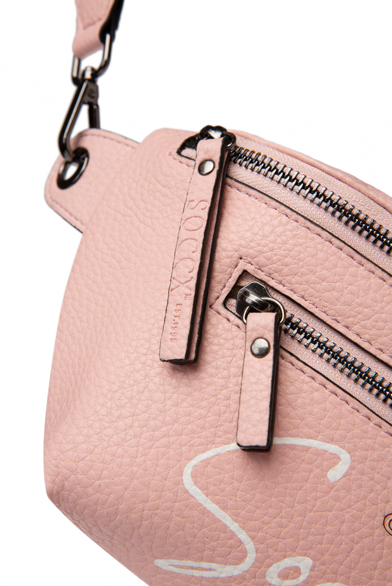 Bauchtasche mit Logo Print und Wechselgurt