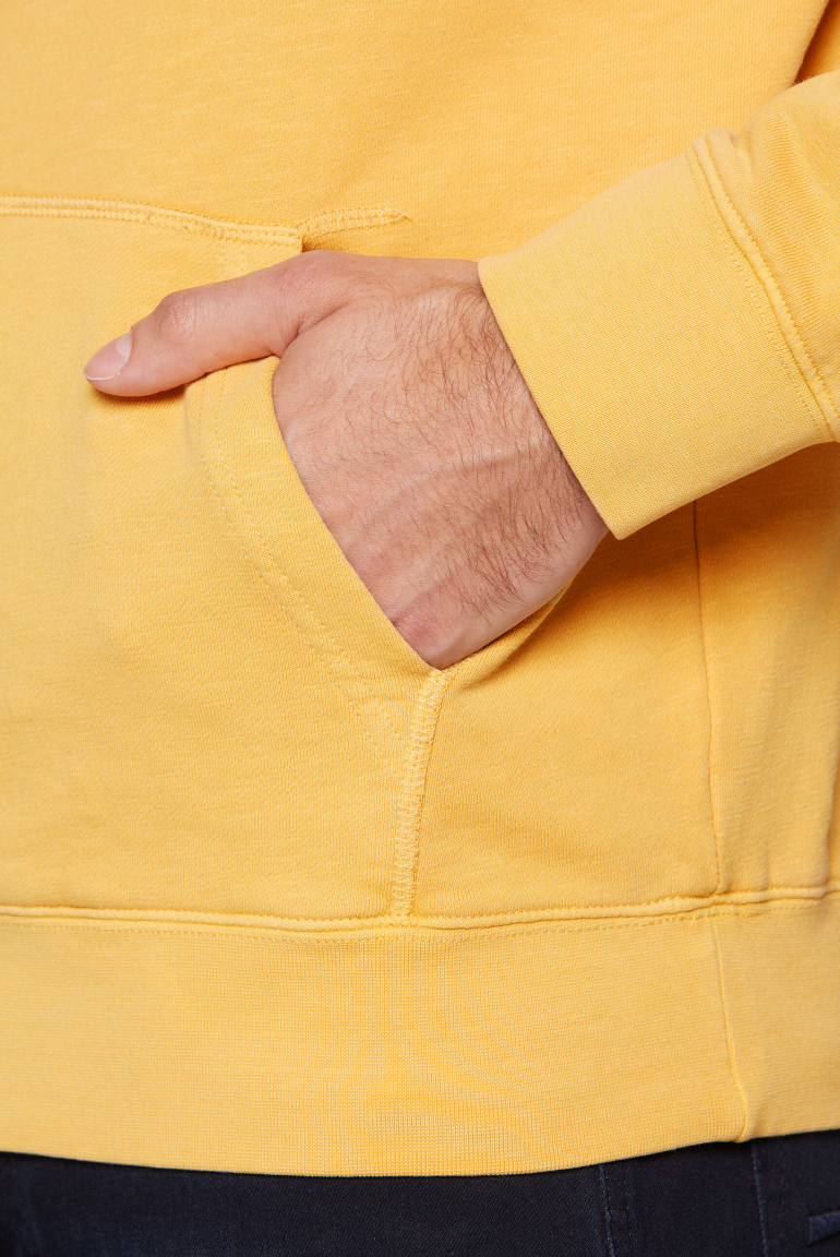Hoodie im Materialmix mit Rücken-Print