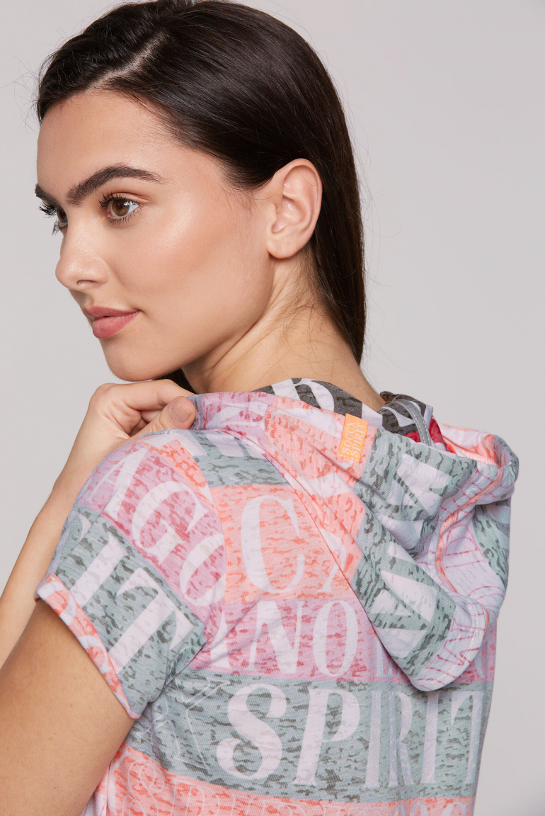 Hoodie-Shirt mit All Over Print