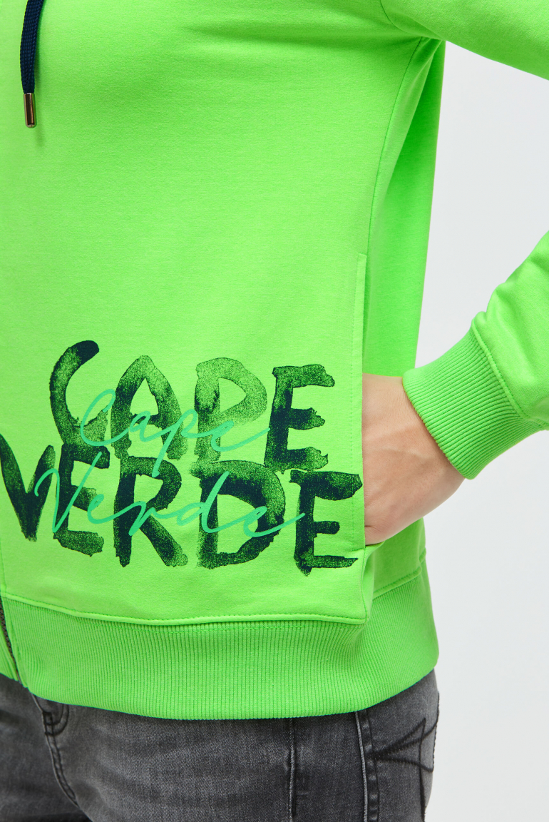 Kapuzensweatjacke mit Print Artworks