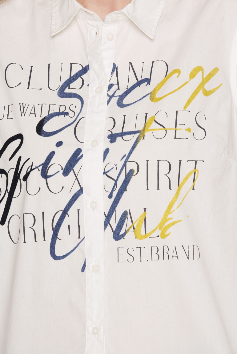 Langarmbluse mit Flockprint