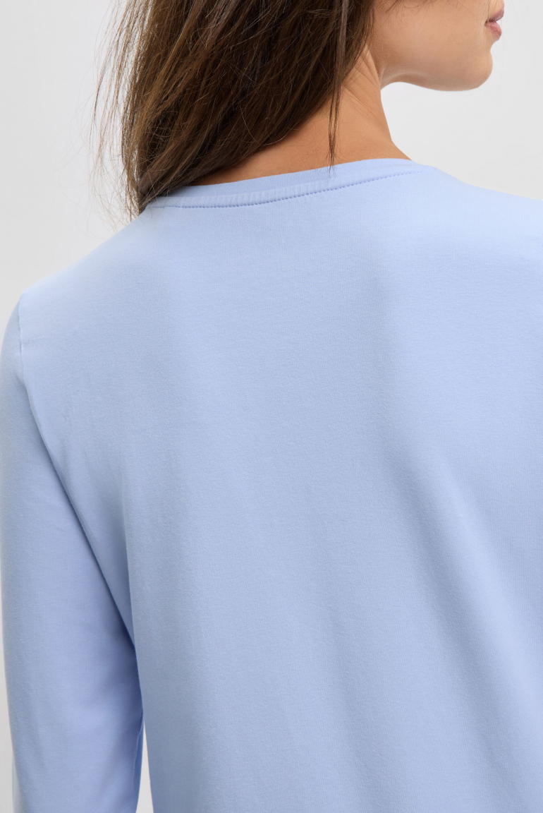 Langarmshirt Rundhals mit Wording Print