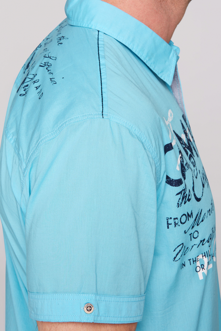 Leichtes Kurzarmhemd mit Logo Prints