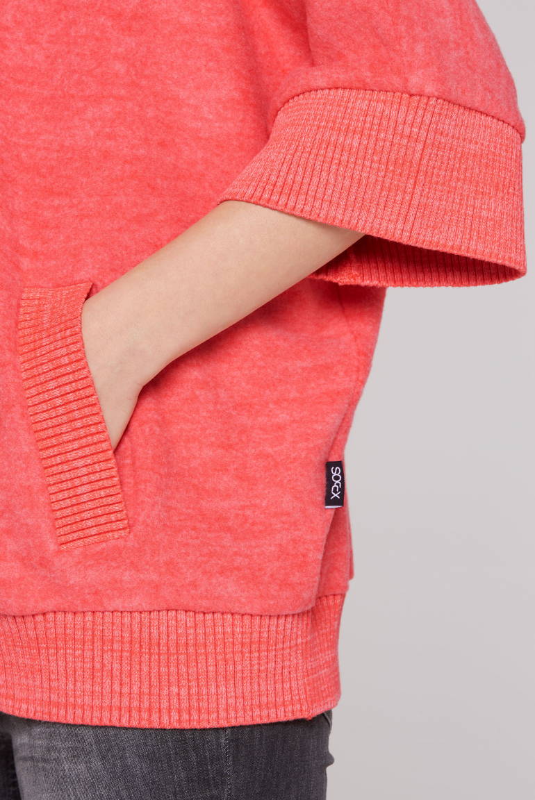 Oversized Pullover mit Stehkragen und Taschen