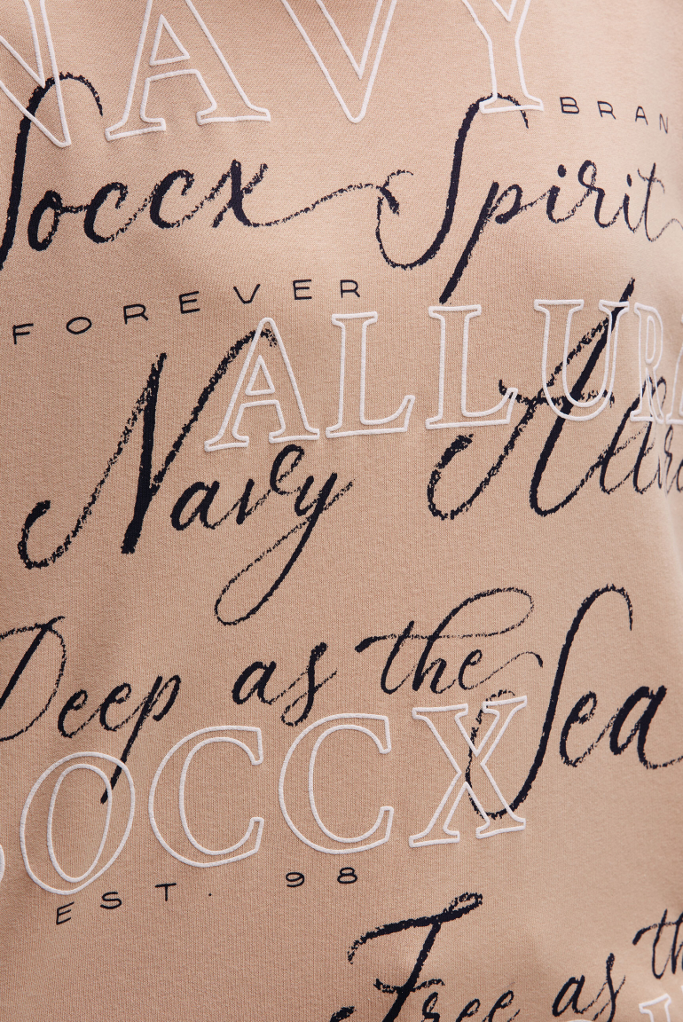 Oversized Sweatshirt mit Wording Print