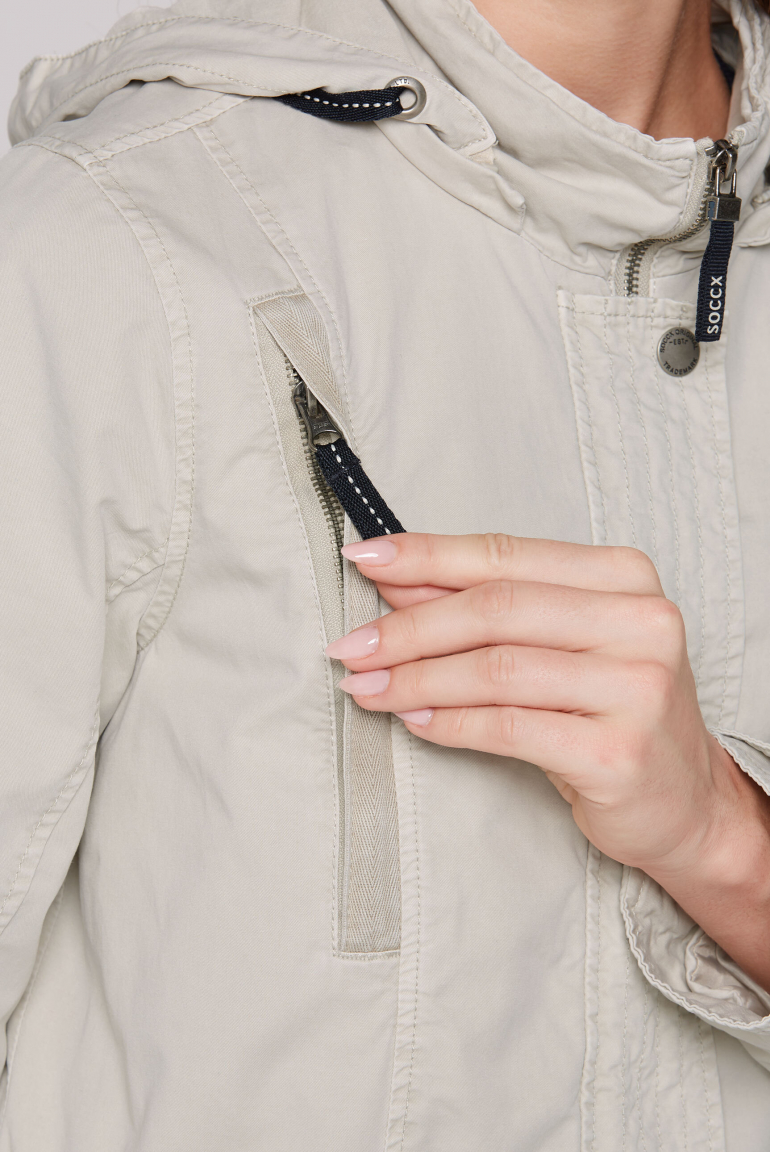 Parka mit Kapuze und Rücken-Artwork