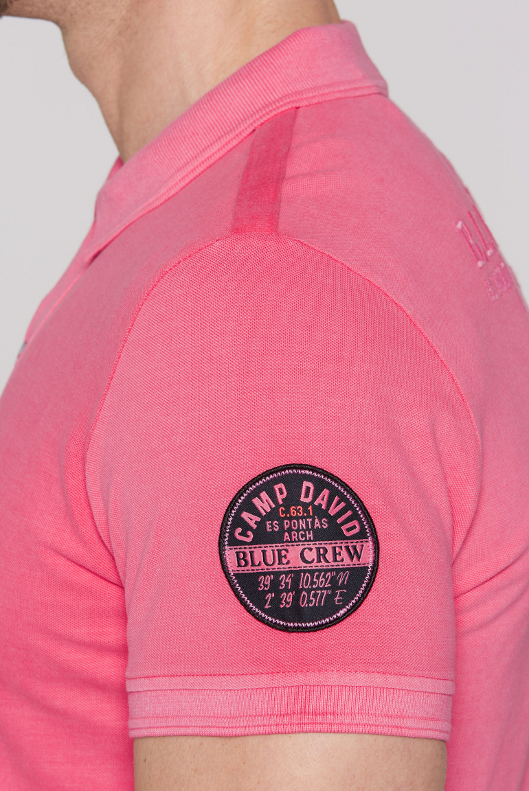 Pikee-Polo mit Logo-Stickereien