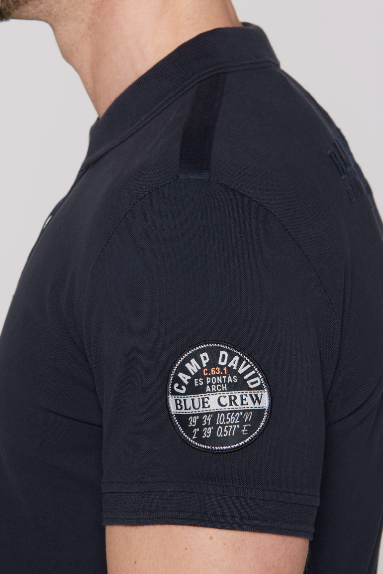 Pikee-Polo mit Logo-Stickereien