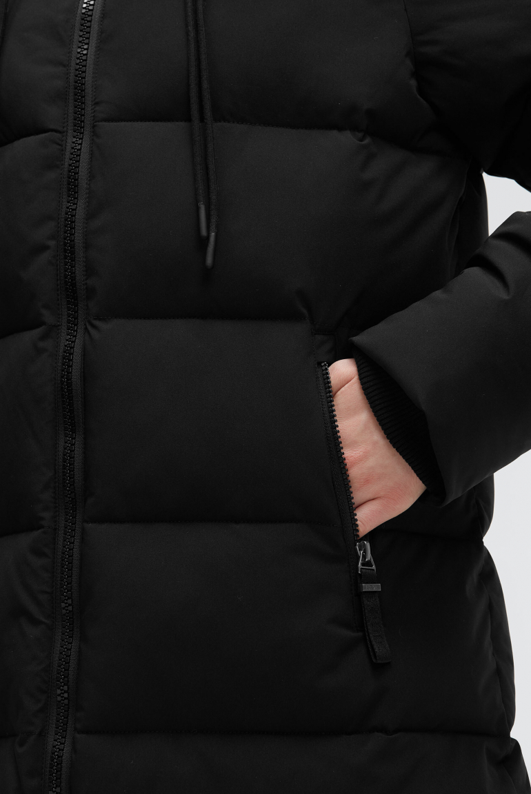 Stepp-Parka mit hochgeschlossener Kapuze