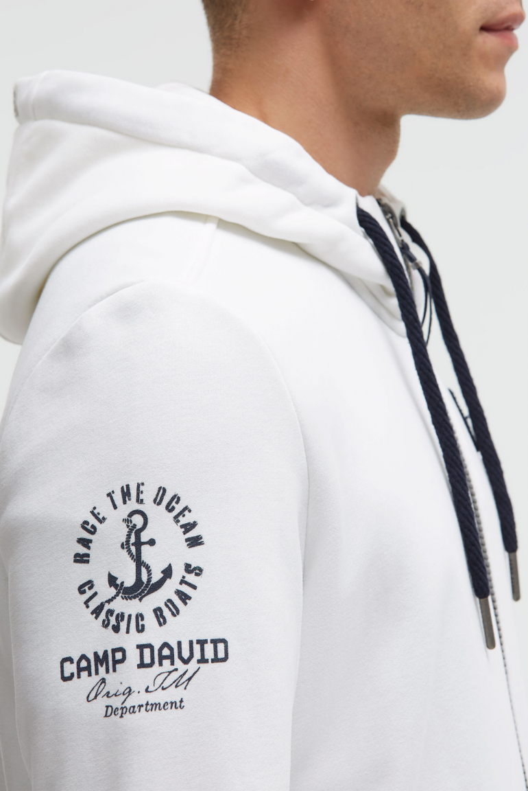 Sweatjacke mit Kapuze und Artworks