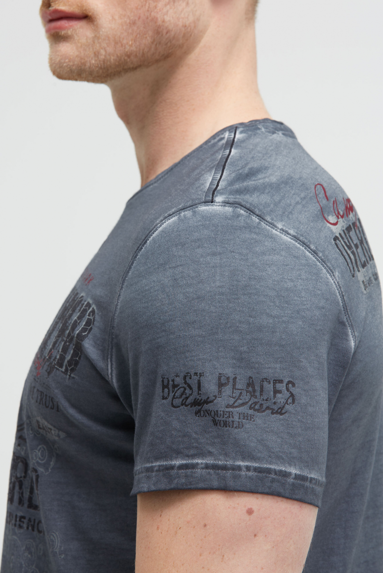 T-Shirt im Used Look mit Crack Prints