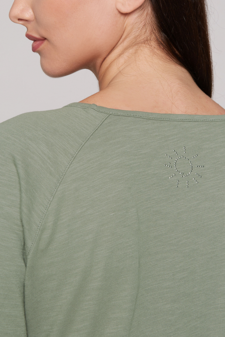 T-Shirt-Kleid mit Logo-Saum am Ärmel