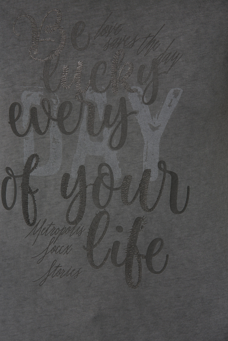 T-Shirt mit Wording Print