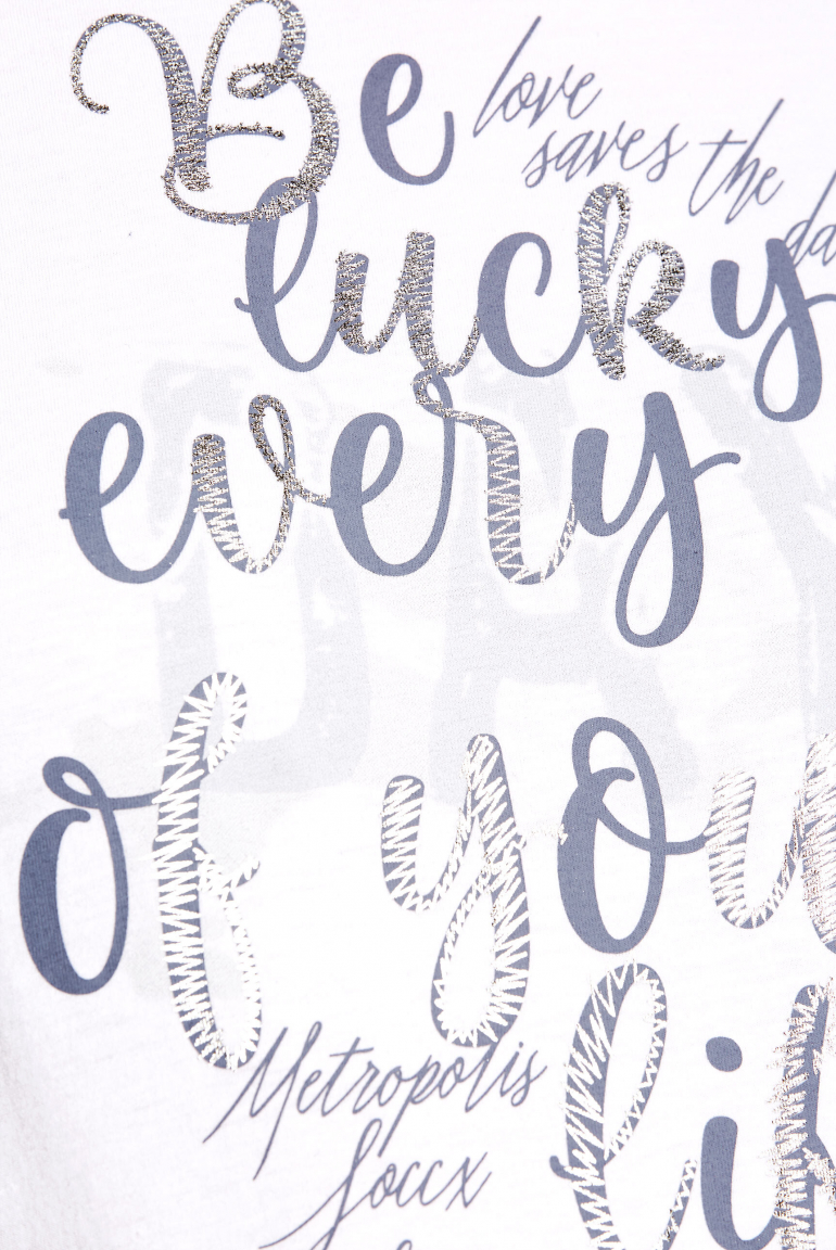 T-Shirt mit Wording Print