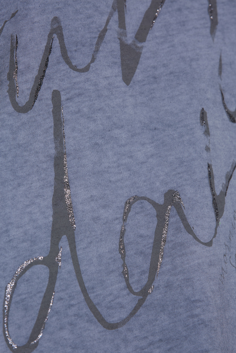 Top Inside Oil Dyed mit Print