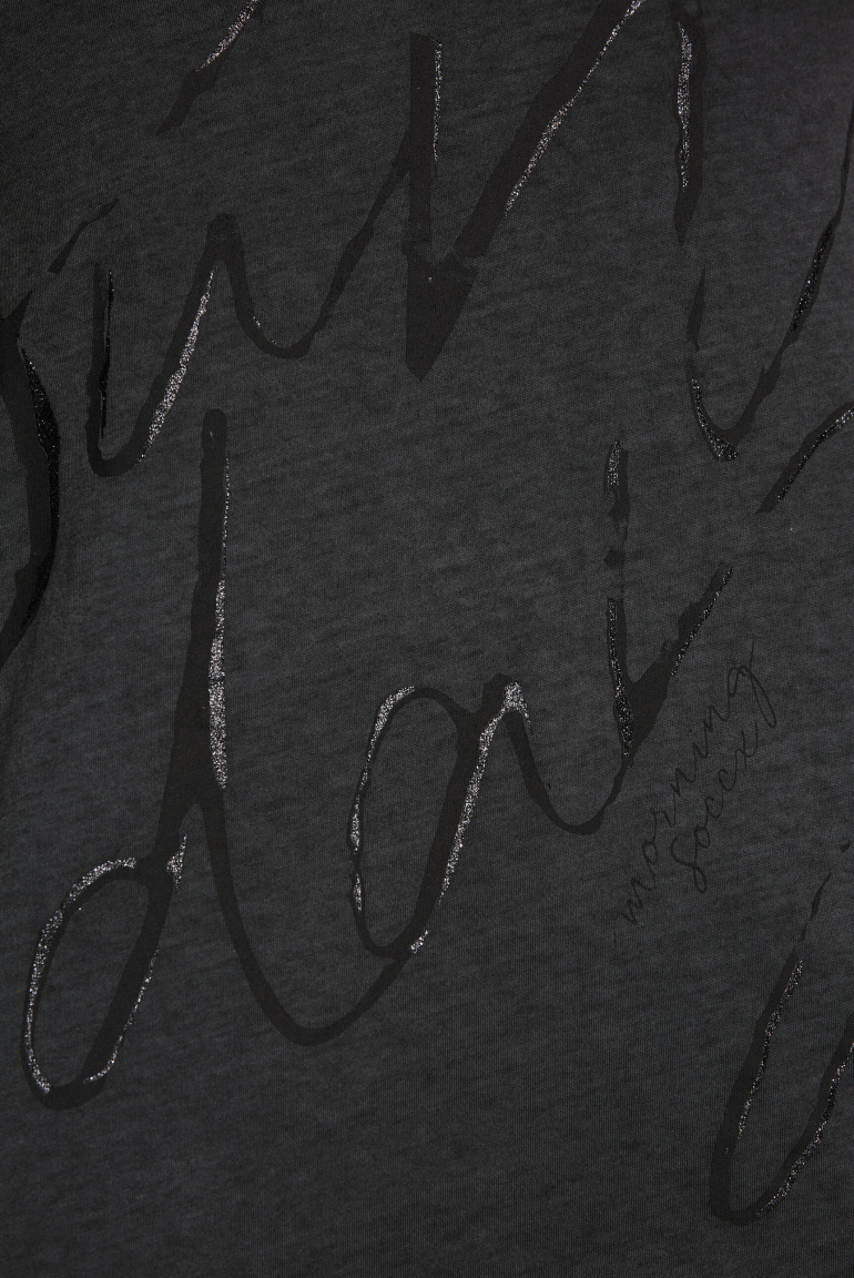 Top Inside Oil Dyed mit Print