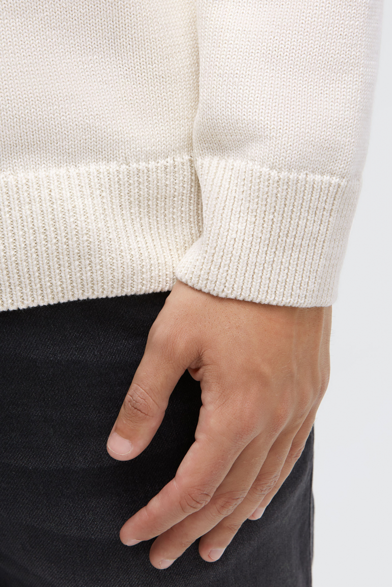 Troyer-Pullover mit abnehmbarer Kontrastkapuze