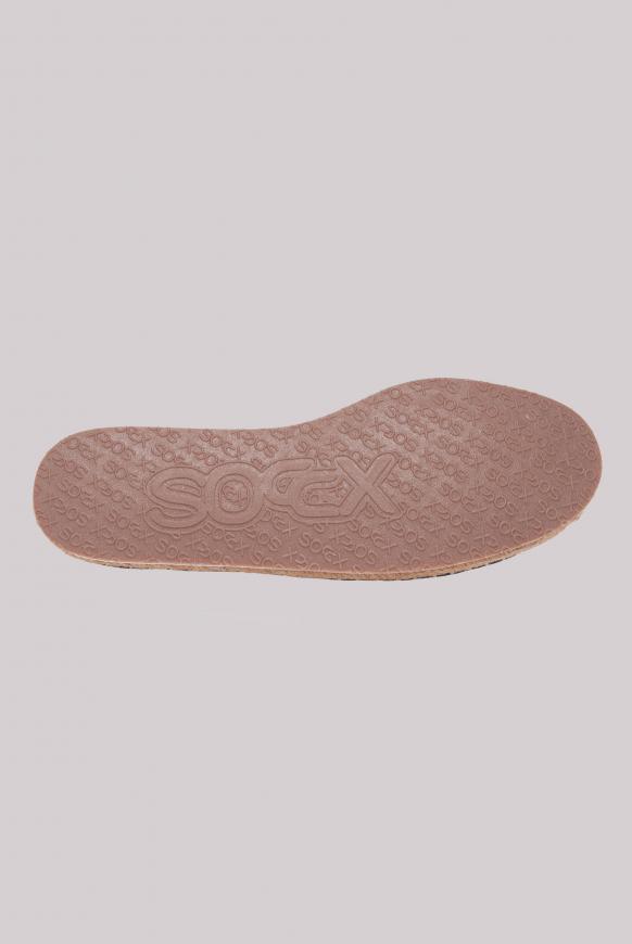 Espadrille mit Streifen-Design und Print