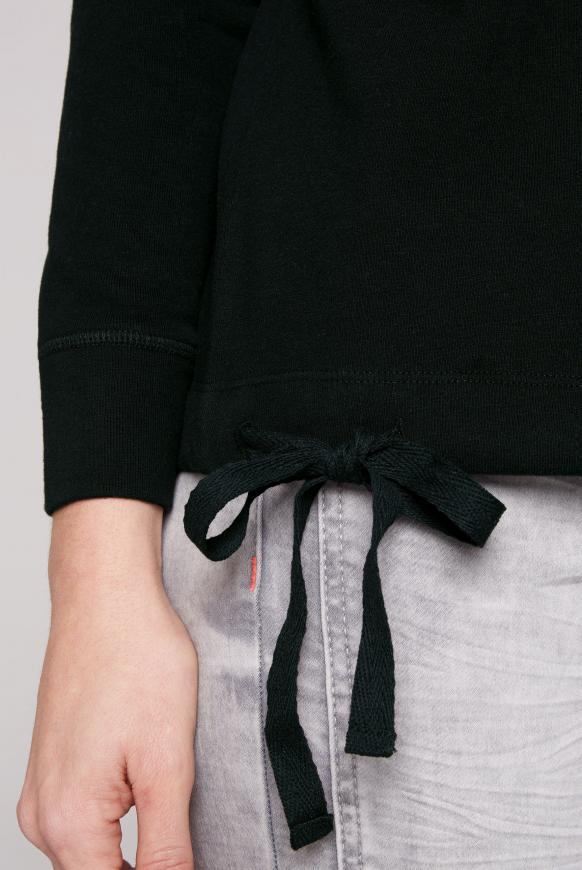 Sweatshirt mit Bindebandsaum