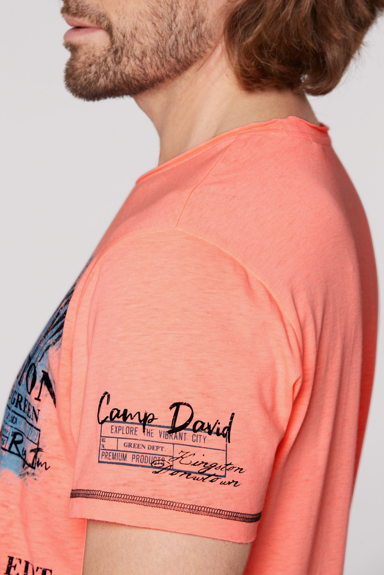 Ausbrenner-Shirt mit Photoprint im Vintage Look