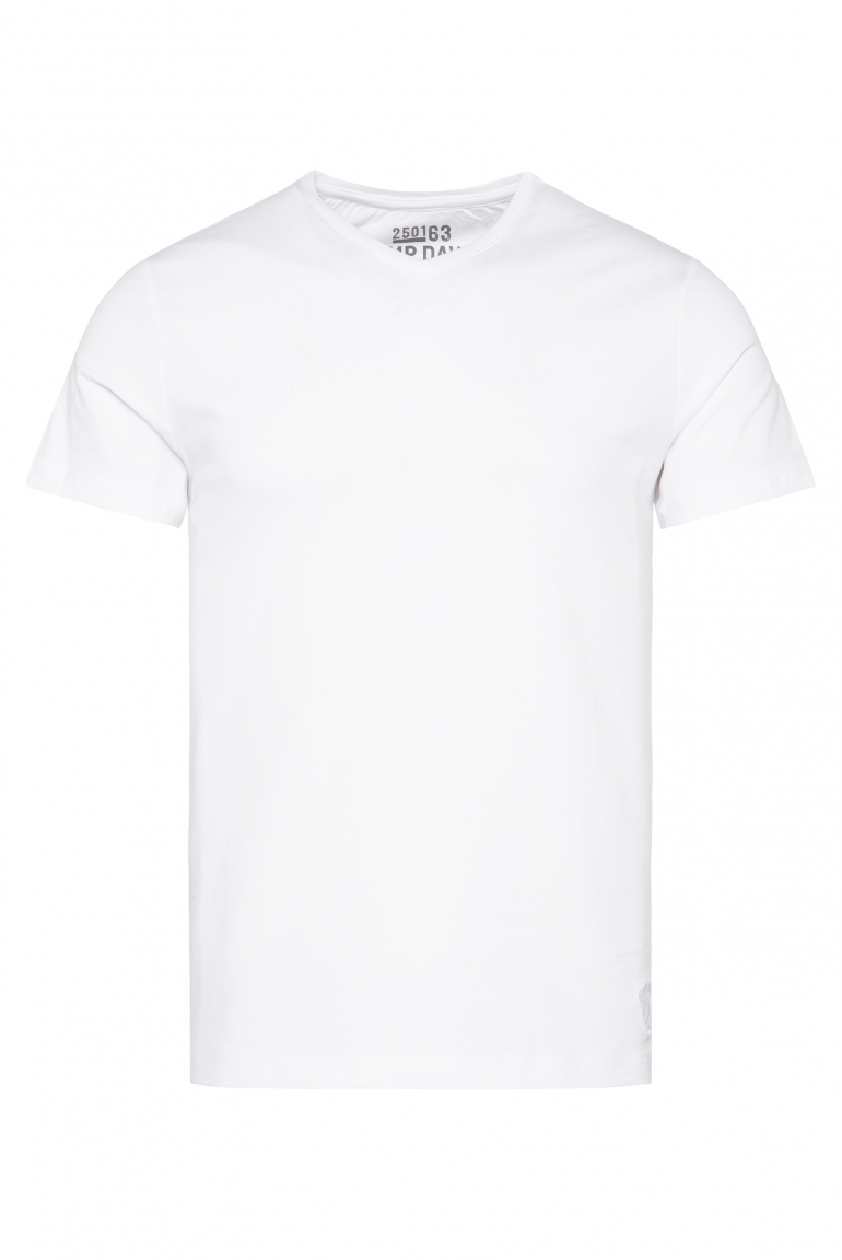 Basic T-Shirt mit V-Neck, Doppelpack