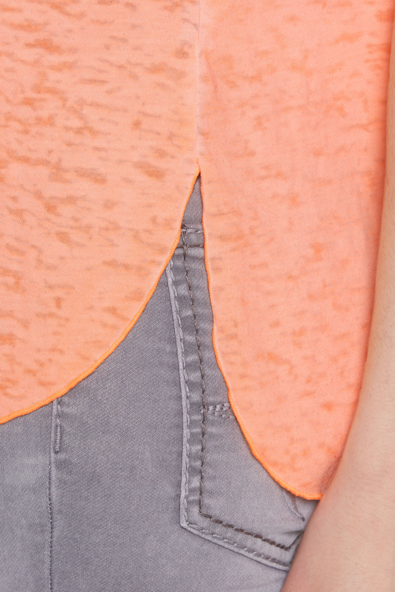 Hoodie-Shirt mit Ausbrenner-Effekten und Print