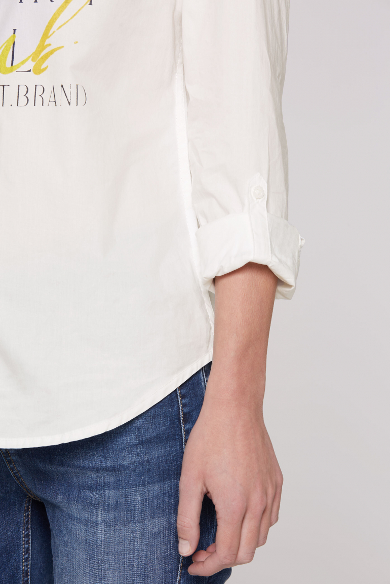 Langarmbluse mit Flockprint