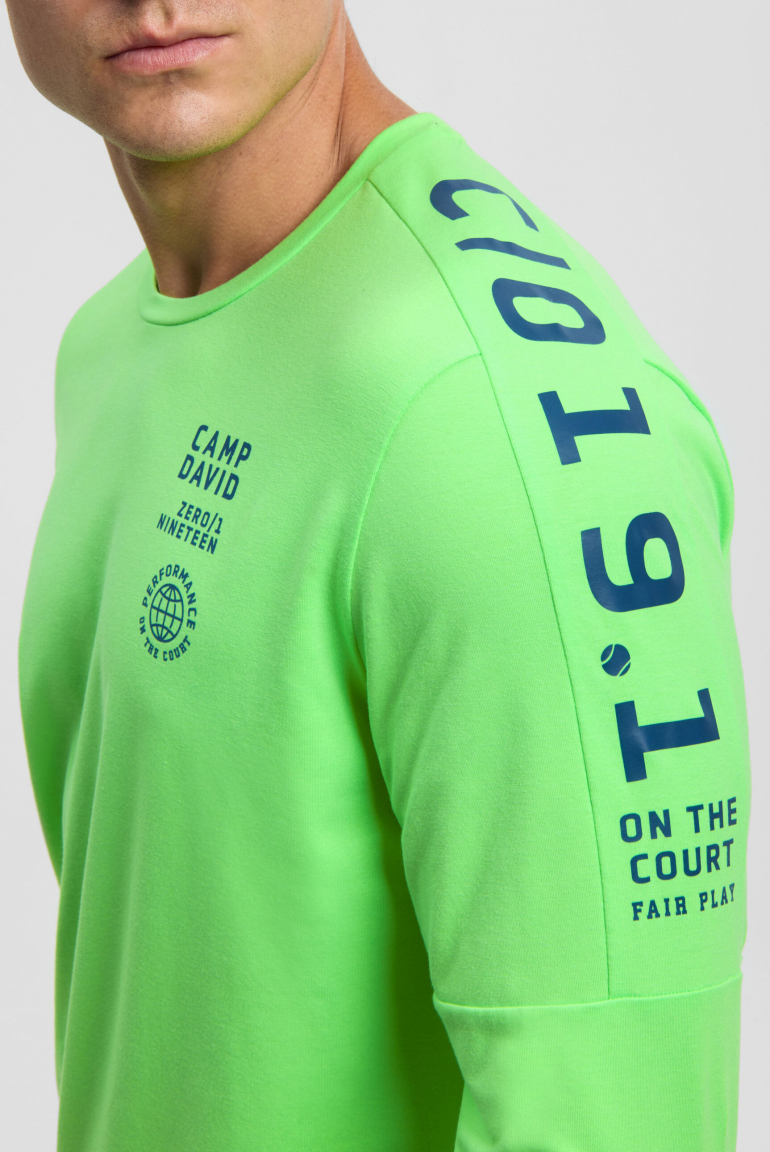 Longsleeve mit reflektierendem Schulter-Artwork