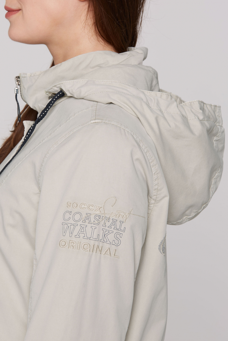 Parka mit Kapuze und Rücken-Artwork