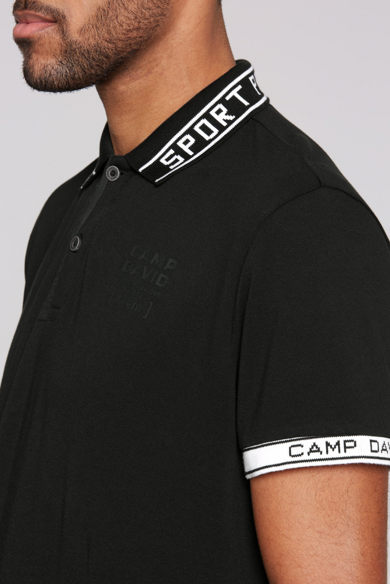 Poloshirt mit Rücken-Artwork