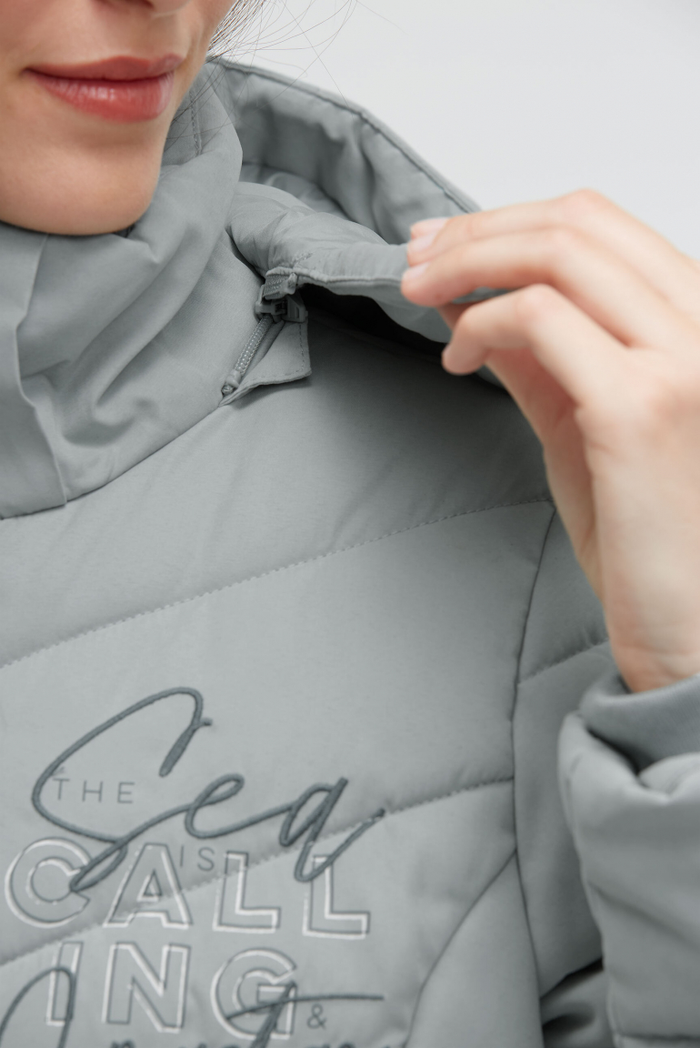 Stepp-Parka mit abtrennbarer Kapuze