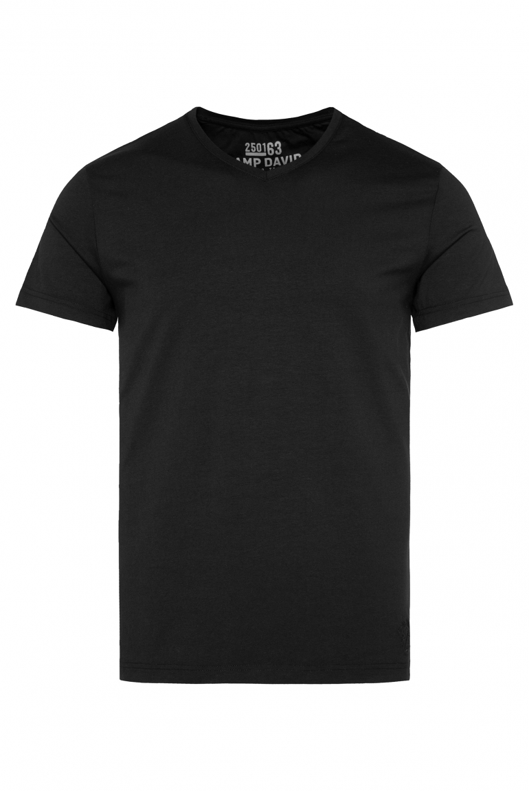 Basic T-Shirt mit V-Neck, Doppelpack
