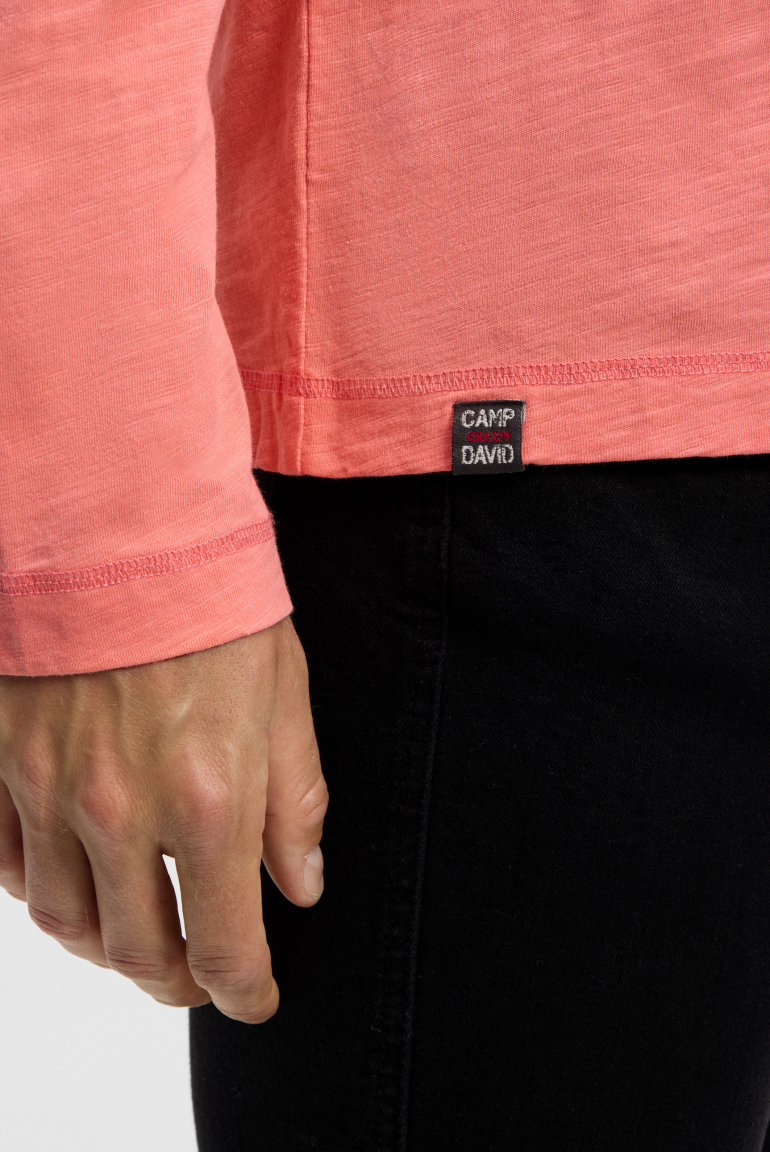 Longsleeve mit Dip-Dye-Effekt und Rücken-Print