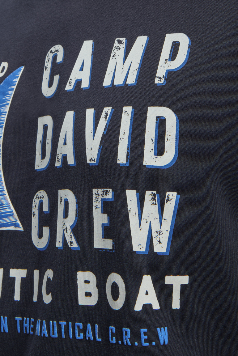 T-Shirt mit Label Print