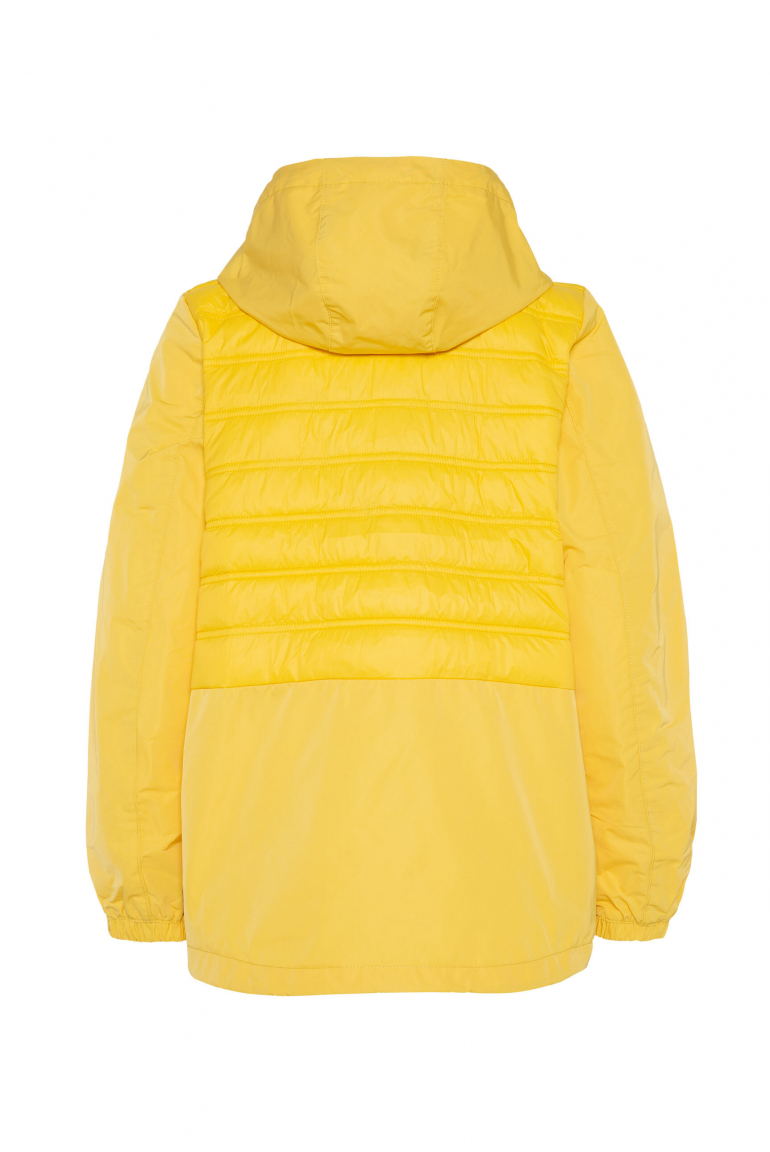 Windjacke mit Kapuze im Materialmix