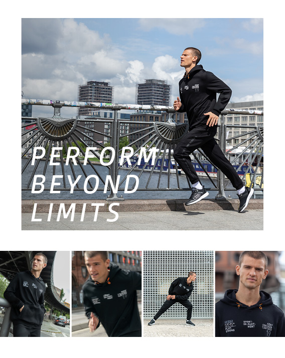 Model trägt Jogginganzug