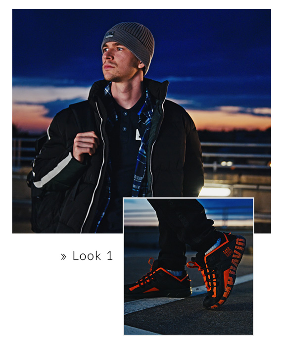 Modelbild und Schuhe