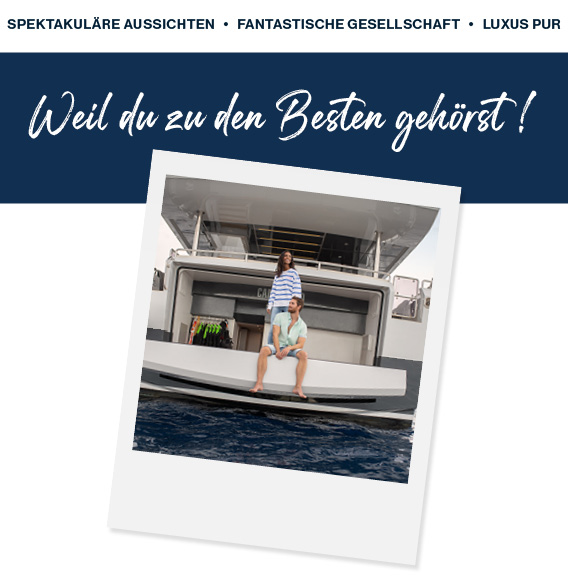 Heckansicht der Yacht